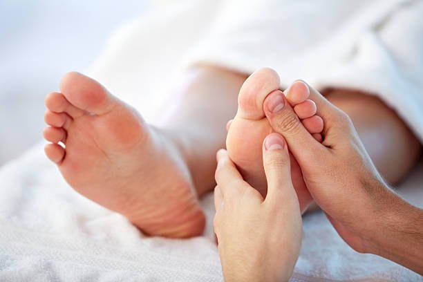 Professional reflexology foot treatment
